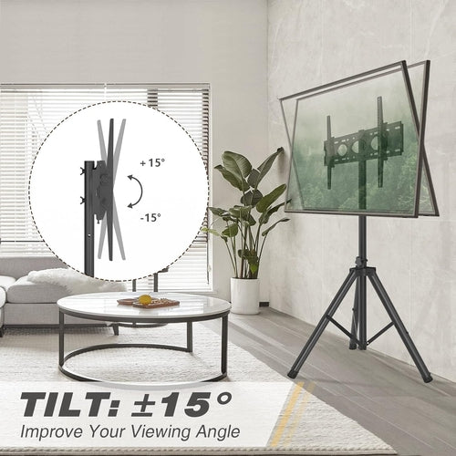 Tripod TV Stand for 23-75 Inch Flat Screen/Curved Tvs up to 100 Lbs,
