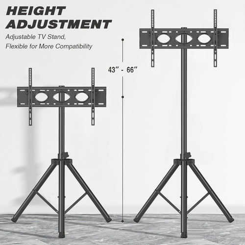 Tripod TV Stand for 23-75 Inch Flat Screen/Curved Tvs up to 100 Lbs,