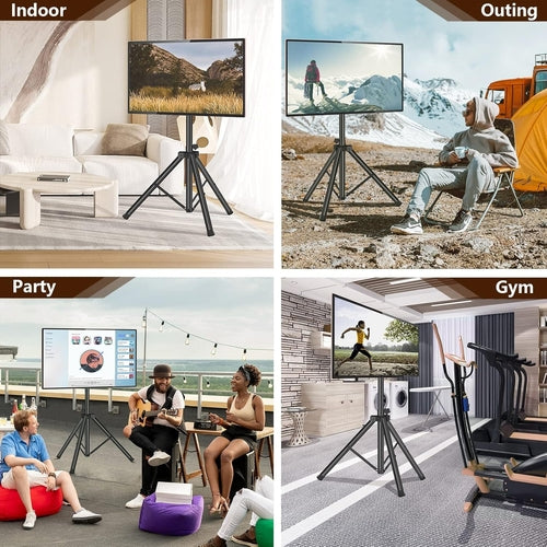 Tripod TV Stand for 23-75 Inch Flat Screen/Curved Tvs up to 100 Lbs,